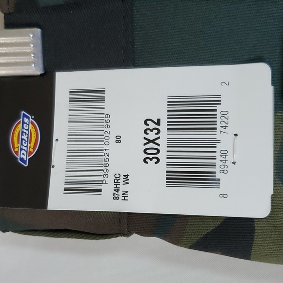 Dickies Men's Original 874 Work Pants ~ Hunter Green Camo ~ 30W x 32L - Picture 9 of 13